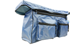 Накладка-сумка на лодочную лавку (банку) серая 70 см